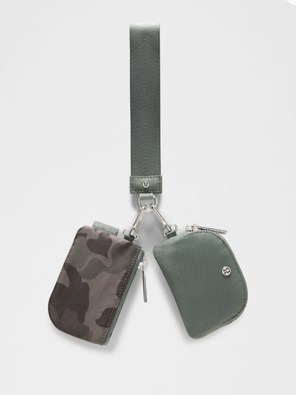 lululemon athletica Green Dual Pouch Keychain Strap